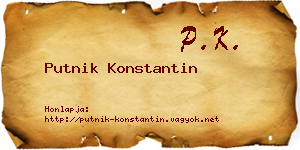 Putnik Konstantin névjegykártya